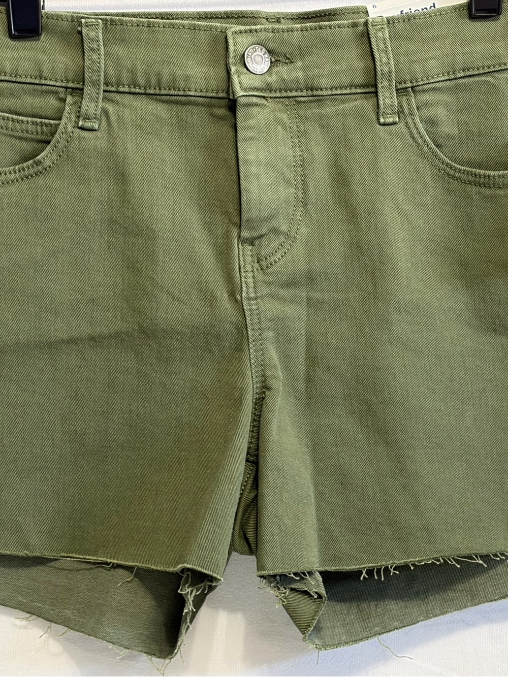 Old Navy Women’s Midrise Boyfriend Jean Shorts Size 6 Cut Off Olive Green